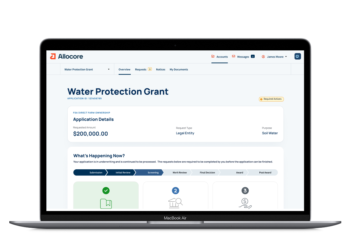 Allocore • Loans • Grants • Fraud • One Platform