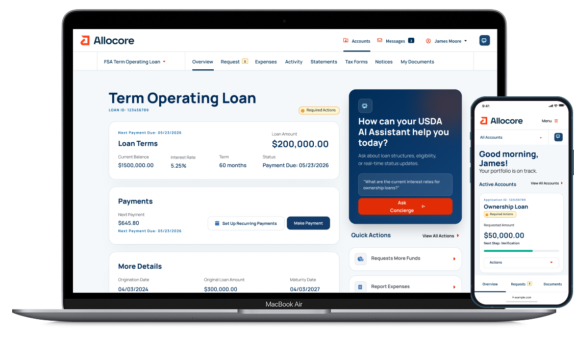 Allocore • Loans • Grants • Fraud • One Platform